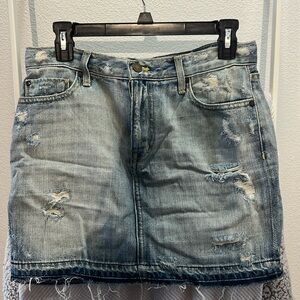 Size 27 Fidelity denim high roller mini skirt